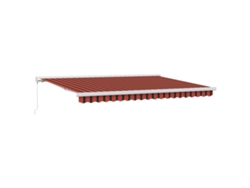 Maison Exclusive - Toldo Retráctil Rojo Y Negro 450 X 300 Cm Tela Y Metal