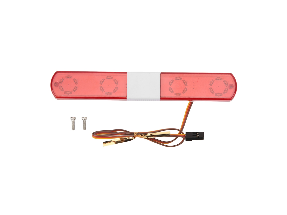 Luz Led De Policía Ultrabrillante Para Coche Rc, Modelo De Simulación, 145x22x12 Mm, Para Coches De Control Remoto A Escala 1:8 Y 1:10, Color Rojo.