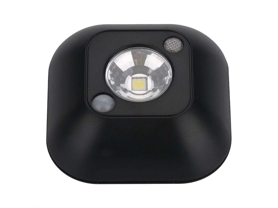 2026-luz Nocturna Inalámbrica Mini Con Sensor De Movimiento Infrarrojo Led Para Armario Gabinete Batería Negro