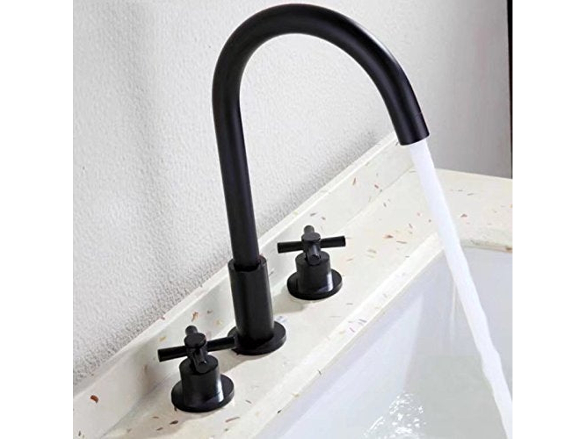 Grifo De Lavabo, Sobrepuesto 700 En Latón Negro, Colección Erymanthe