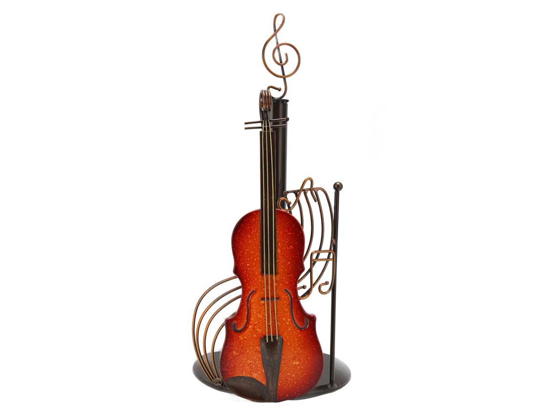 Soporte Vertical De Metal Resistente Con Forma De Violín Para Toallas De Papel, Ideal Para El Dormitorio, El Baño O La Oficina.