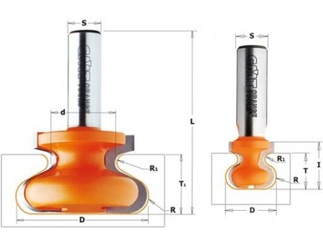Fresas para Tiradores CMT ORANGE TOOLS S=8 Ø38,1X20,7 - 955.103.11