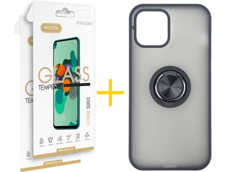 Carcasa + 2 Protectores de Pantalla para iPhone 11 Pro Max ACCETEL Negro