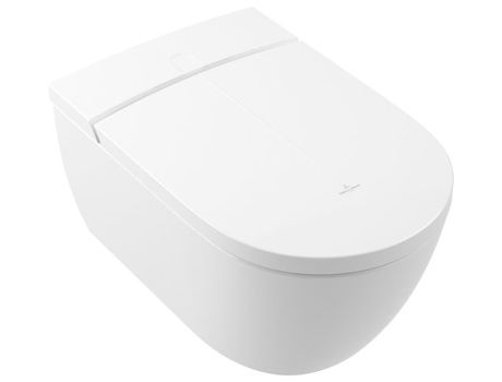 Villeroy &amp, Boch ViClean, inodoro de ducha sin borde con asiento, DirectFlush, 385x 595 mm, V0E100
