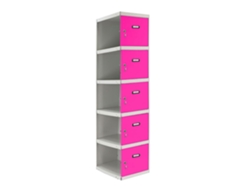 Simonlocker Profesional Desmontable 5 Puertas 1/5 400 Adicional Gris/Rojo SIMON RACK