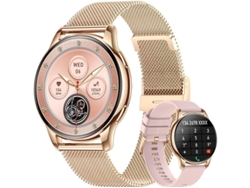 Reloj inteligente para mujer, resistente al agua, con Bluetooth, llamadas, monitor de actividad física y pantalla táctil redonda AMOLED de 1,32" con Bestvite