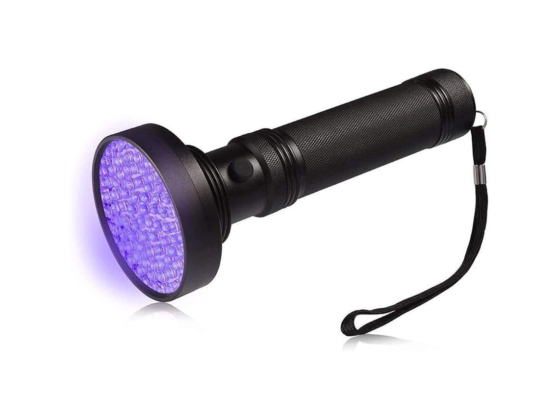 2026-linterna Uv Con 100 Led 395nm Detecta Manchas De Orina De Mascotas Impermeable Negro