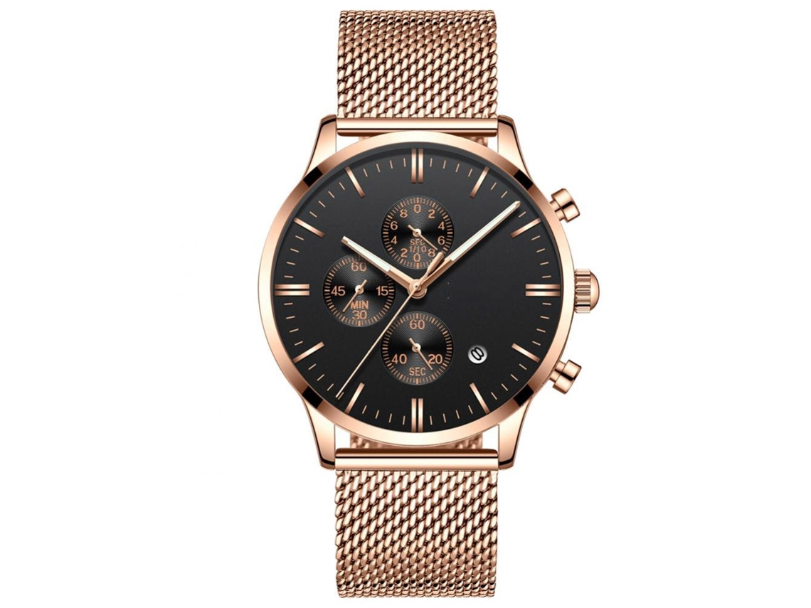 Reloj De Lujo Con Correa De Malla De Acero De Moda Biden