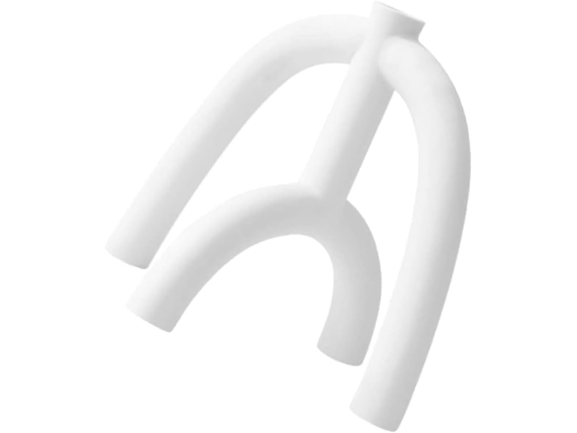 Candelabro decorativo sencillo de cerámica blanca para bodas y fiestas: elegante y práctico. Gokoco
