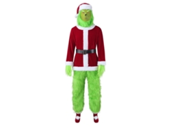 Cosplay Papai Noel O Grinch O Monstro Peludo Verde O Conjunto de Performance de Festa Do Grinch 2Xl