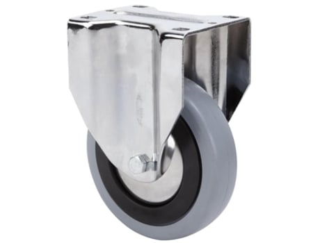 Rueda fija 17a80cp-pgan poliamix-goma gris eje liso ALEX