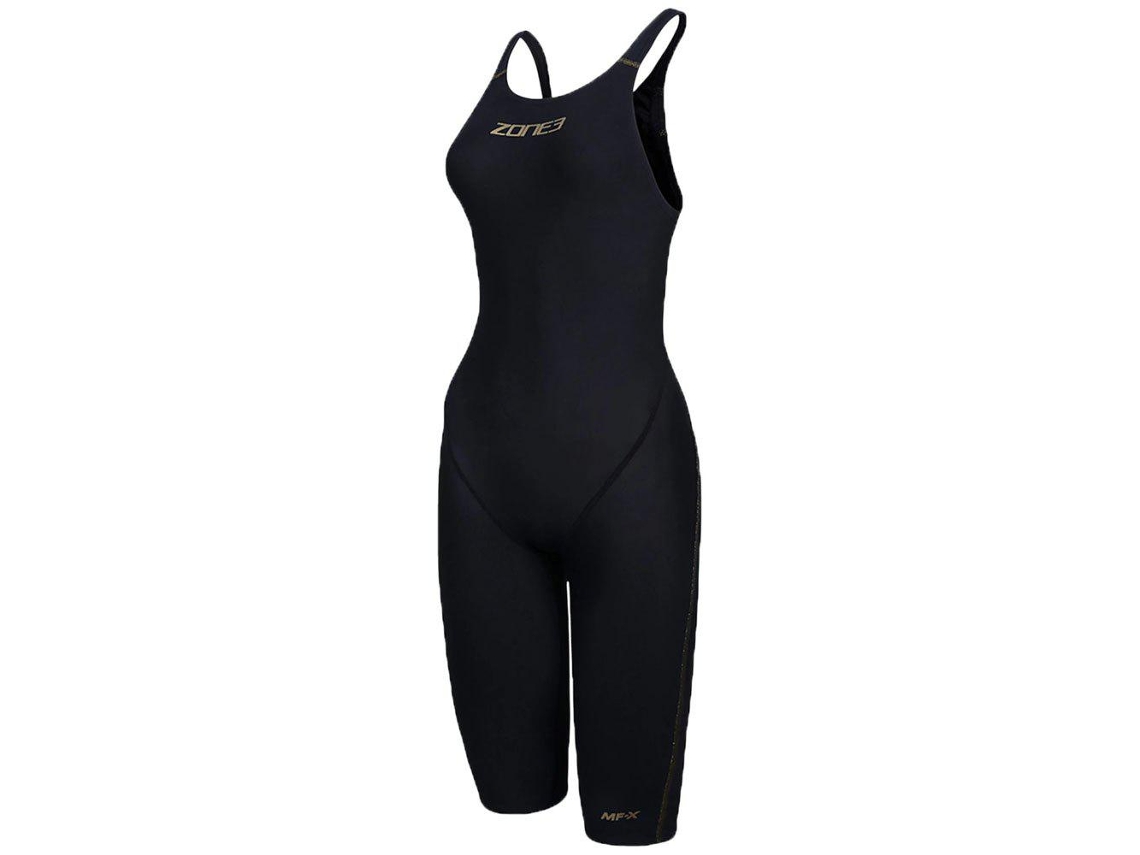 Traje de Baño con Pantalones Cortos para Mujer ZONE3 Performance Gold Negro para Natación (EU 34)