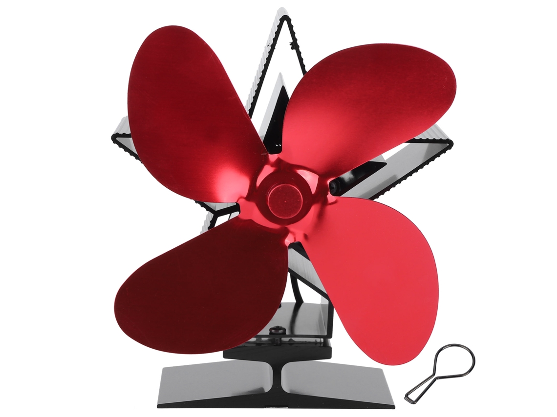 Ventilador de 4 aspas para estufa de leña con calefacción