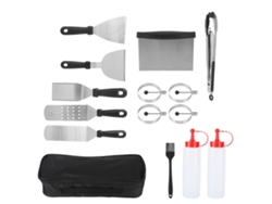 Juego de accesorios para parrilla de acero inoxidable (14 piezas)