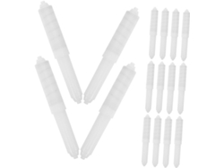 20 piezas de soporte para rollo de papel higiénico, pasador para papel higiénico, rollo de repuesto blanco, plástico blanco Slowmoose