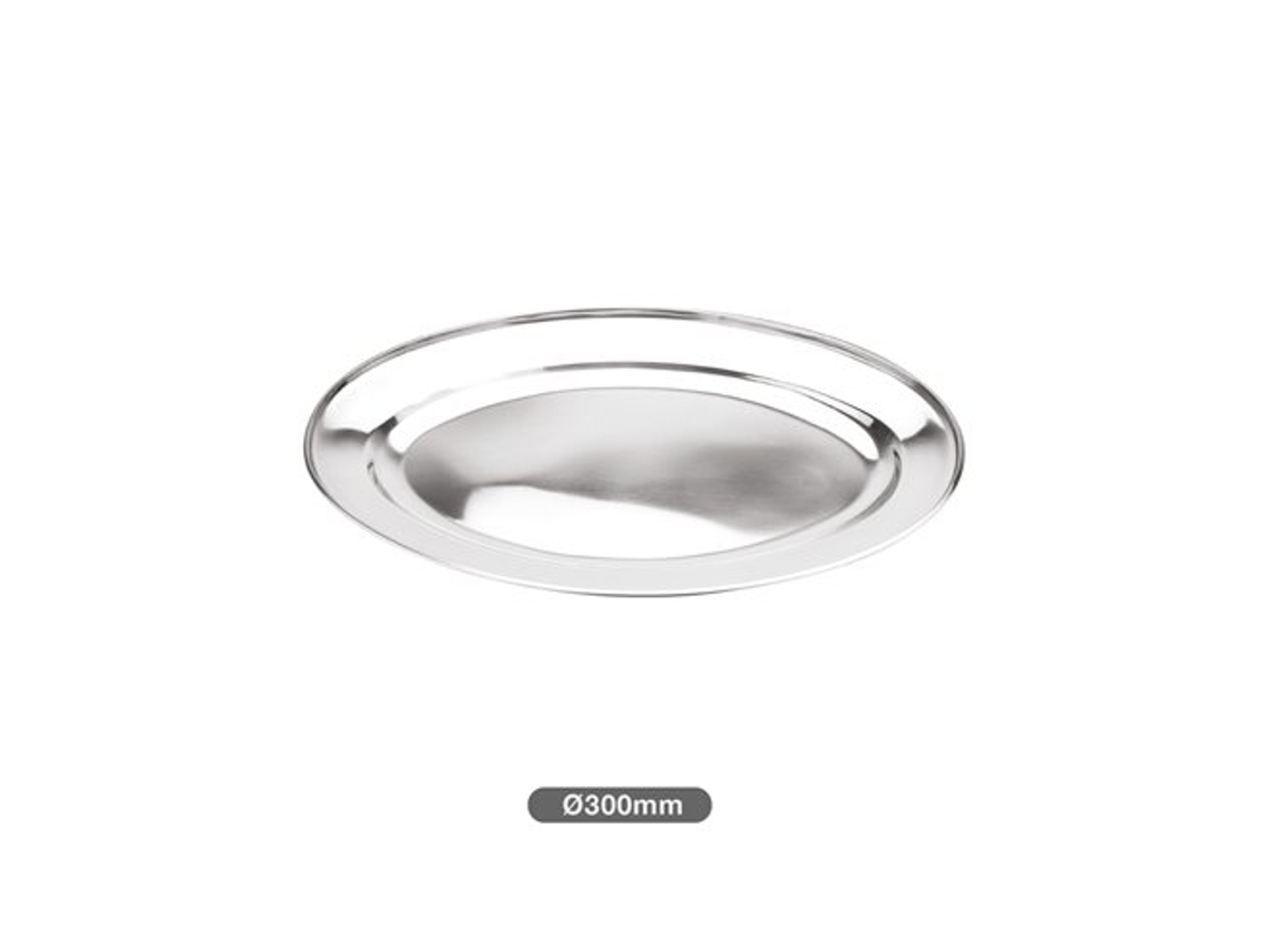 Bandeja Para Servir Ovalada Acero Inox 35cm