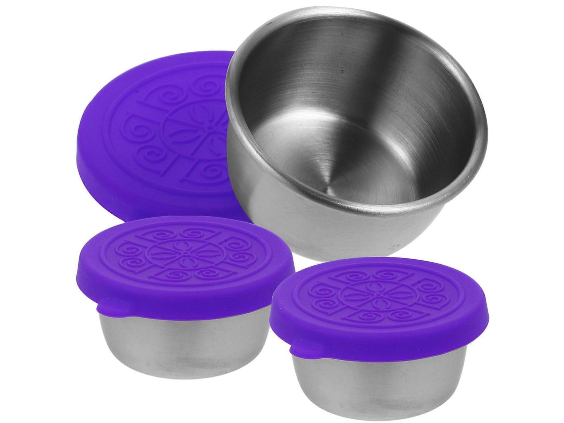 3 Piezas De Vasos De Almacenamiento De Salsa Doméstica Con Tapa, Diseño De Vasos De Salsa, Vasos De Sazonador Multifuncionales Webake