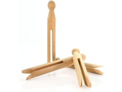 24 Pinzas De Madera De Calidad Para Manualidades Y Lavandería, Estilo Vintage (11 Cm)
