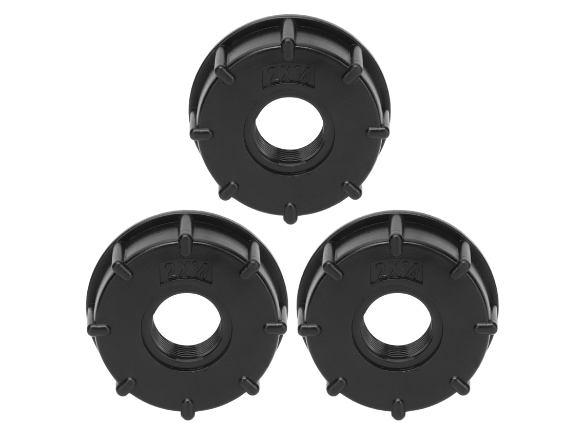Conector De Tanque Ibc Adaptador De Drenaje Con Rosca Gruesa 3/4 Pulgada 60mm Diámetro Interno Plástico 3 Piezas