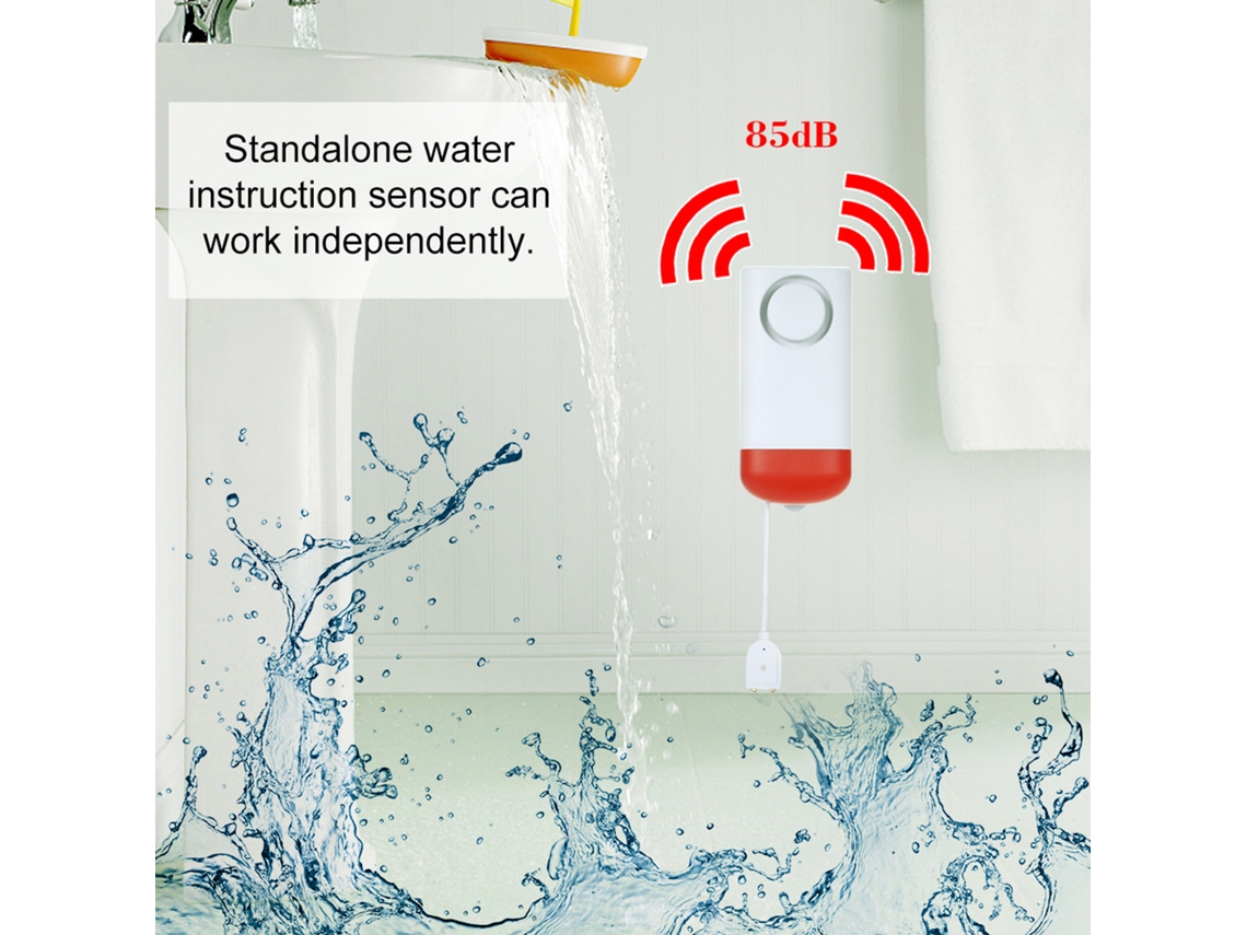 Sensor Inalámbrico De Fugas De Agua De 433 Mhz Con Alarma Local Y Sistema De Seguridad Para El Hogar.