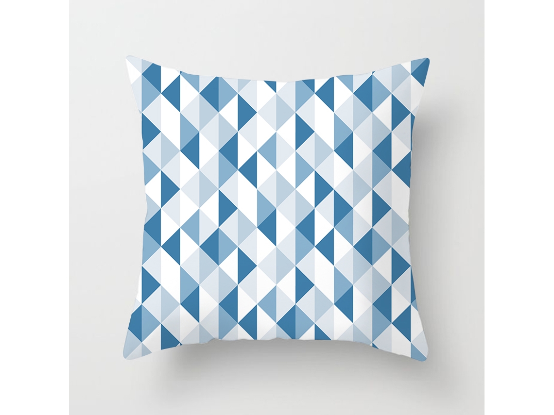 Serie de Funda Decorativa de Almohada Geometría Azul Girasol