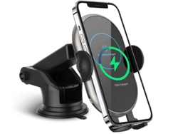 Cargador Carro Qi Fast Para Apple, Samsung Yizhood Seda Negro