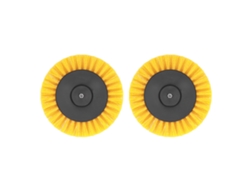 Paquete De 2 Cabezales De Cepillo Para Taladro Eléctrico De 3,5 Pulgadas Para Alfombras, Color Amarillo.