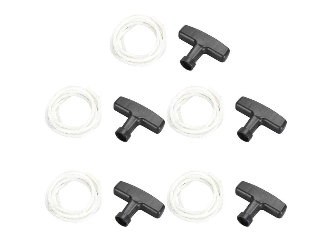 5 Cables De Arranque Para Cortacésped De 125 Cm Con Mangos Negros, Cable De Arranque Universal Para Generador De Gasolina.
