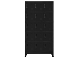 Taquilla 90x40x180 cm Acero Negro MAISON EXCLUSIVE