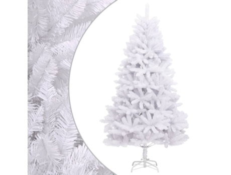 Árbol de Navidad artificial VIDAXL con bisagras y soporte blanco (210cm)