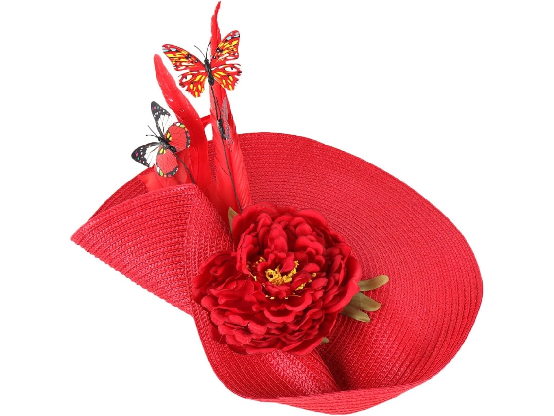 Fascinateur En Paille Pince Y Diadema Pour Mujer, Chapeau De Banquy Élégant Mariage Goûter