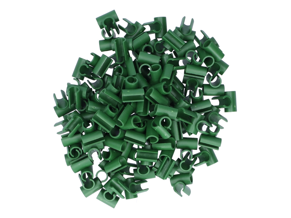 100 Anillos De Plástico En Forma De Cruz Para Plantas, Jardinería, Abrazaderas De Soporte, 8 Mm