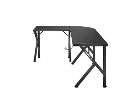 Mesa de Escritorio Gaming HUZARO Hero 6.3 (Negro - Acero - Fibra de carbono - 11 cm - 74 cm)