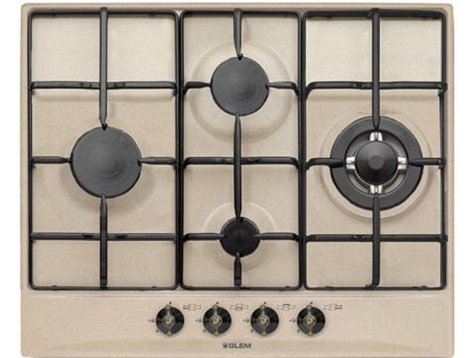 Placa de Gas GLEM GT645SA (Gas Butano-propano - 58.5 cm - Crema)