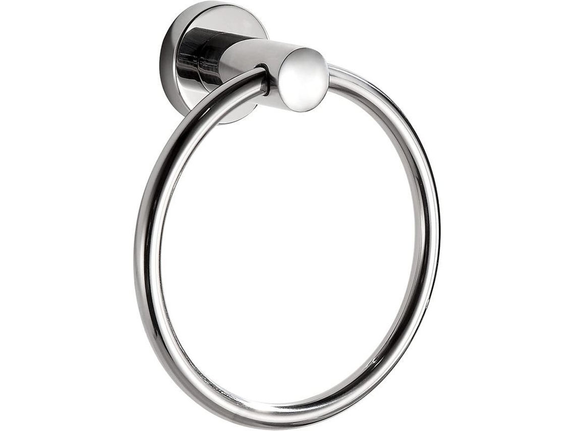Anillo para toallas de estilo contemporáneo en acero inoxidable 304, cromado.