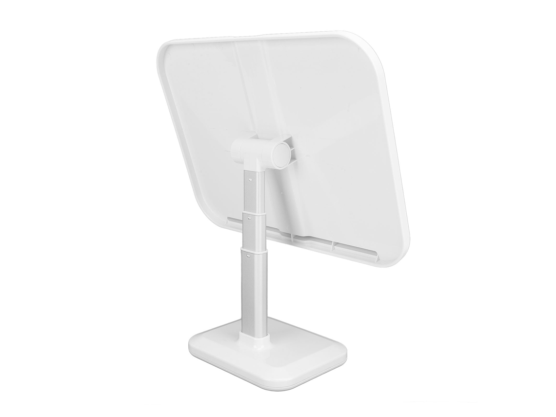 Soporte Para Libros Ajustable Con Pinzas Para Páginas, Múltiples Ángulos, Aluminio, Para Lectura Infantil, Blanco.