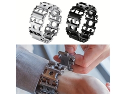 Silveripree Herramienta Multifuncional Pulseras Acero Inoxidable 29 En 1 Destornillador Pernos Llave Bicicleta Kit Correas Reloj
