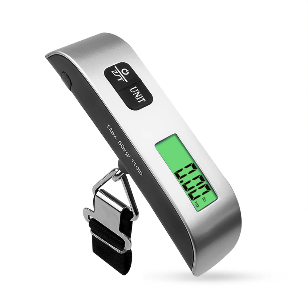Balanza de gancho con pantalla LCD digital, herramienta para pesar equipaje y maletas de viaje.