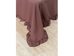Mantel Con Volantes ILMH BY I LOVE MY HOME 160x200cm - Marron Liso
