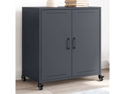 Aparador | Buffet | Armario De Apoyo 68,5x39x72 Cm Acero Antracita Wsd15141 Lovely Home