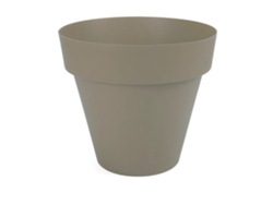 PLASTIKEN TES - Maceta Redonda Clásica Diámetro 38 cm Capacidad 23L Taupe
