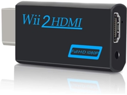 Adaptador De Wii A Hdmi Full Hd 1080p Con Audio De 3.5 Mm (negro)