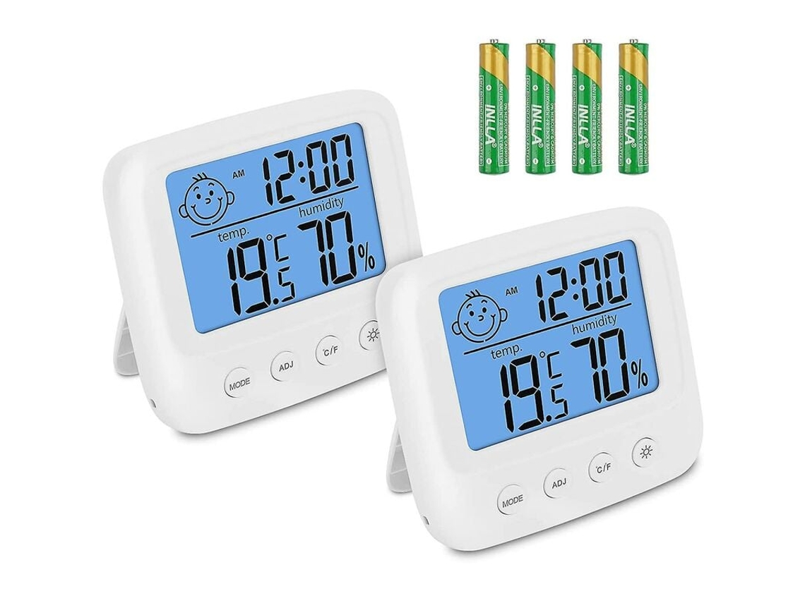 Termómetro higrómetro digital para el hogar, un hogar y un ambiente más saludables, tamaño mini con números grandes, monitor de temperatura y humedad, alta precisión.