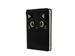 Cuaderno de peluche A5 Itotal Gato negro punteado 96 hojas XL2052A