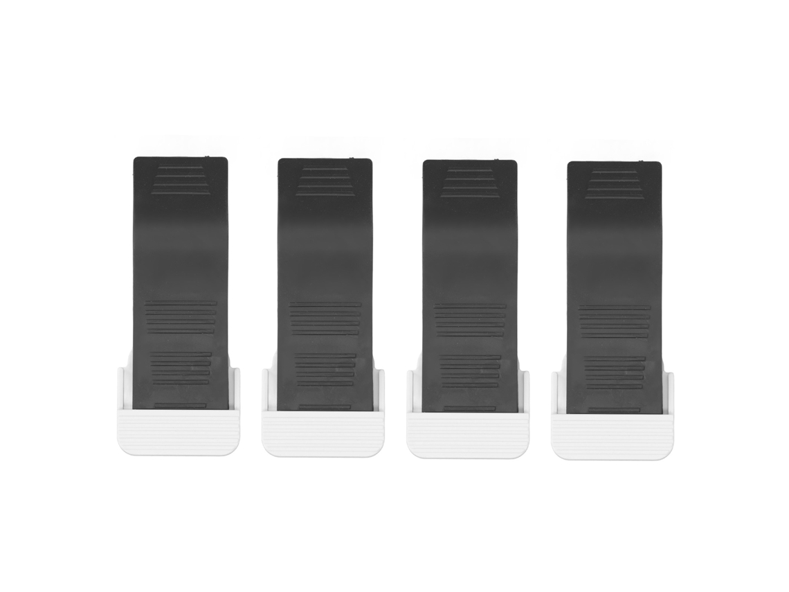 4pcs Calzo De Puerta Antichoque Elimina Ruido Para Hogar Oficina Hotel Accesorios De Puerta Negro