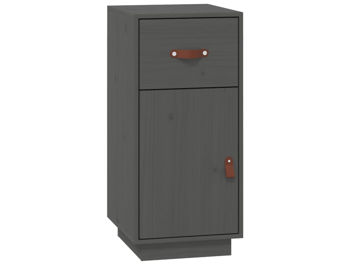 Maison Exclusive - Aparador De Madera Maciza De Pino Gris 34x40x75 Cm