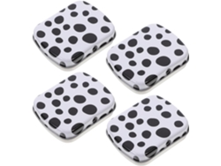 Cajas Almacenamiento Multifuncionales Blancas Juego 4 Estampado Tapas Dulces Objetos Pequeños Ideales