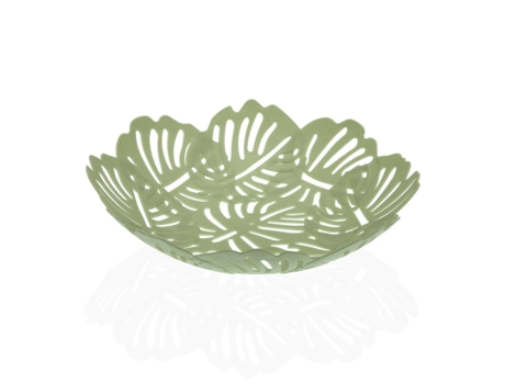 Centro de mesa VERSA folhas verde polipropileno (27x6x27 cm)