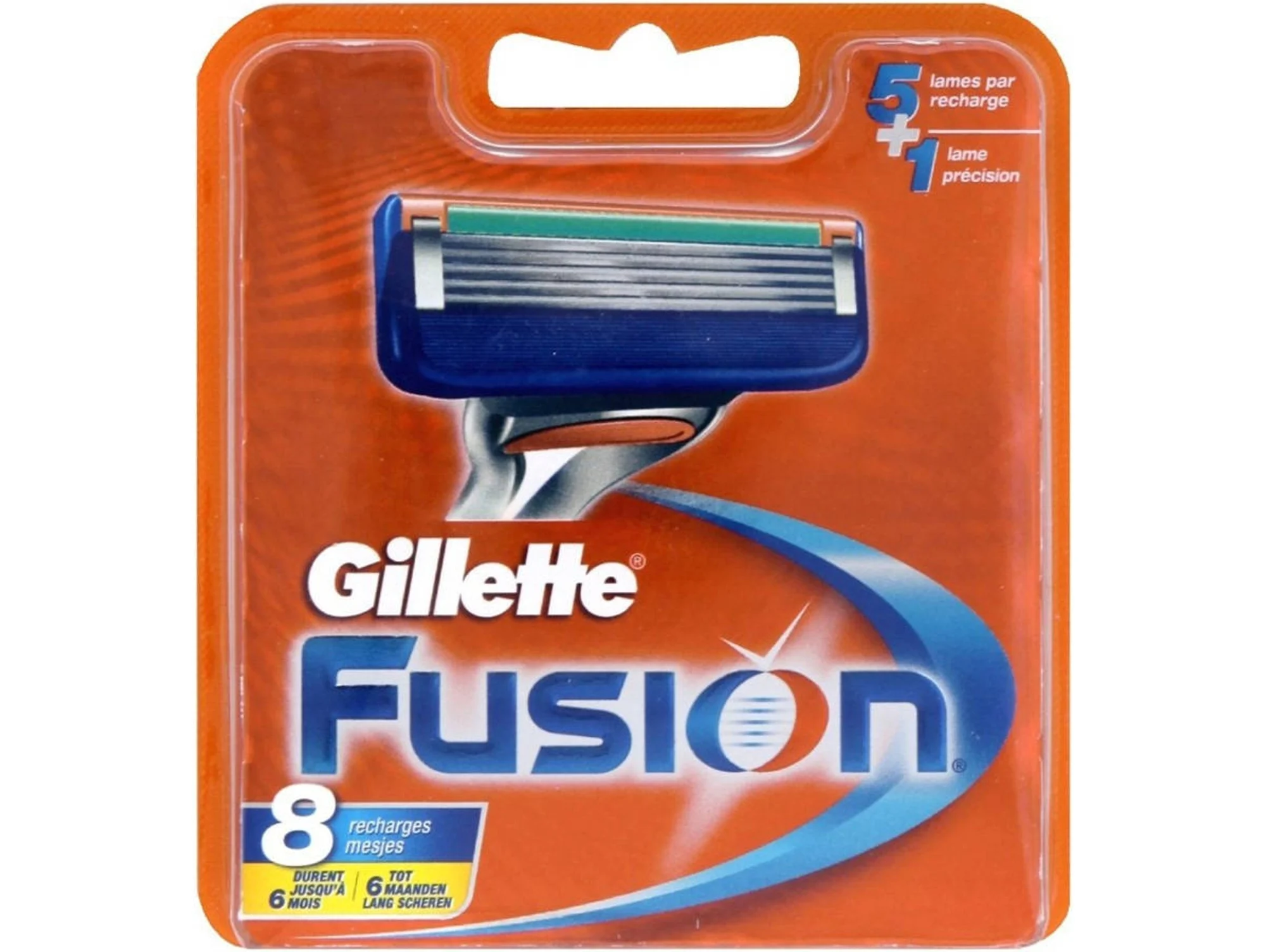Recarga de Cuchilla de Afeitar GILLETTE Fusion 8 Unidades