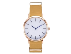 Reloj De Pulsera Zhoulianfa Para Hombre, De Nailon, Con Movimiento De Cuarzo, Estilo Moderno, Color Amarillo.